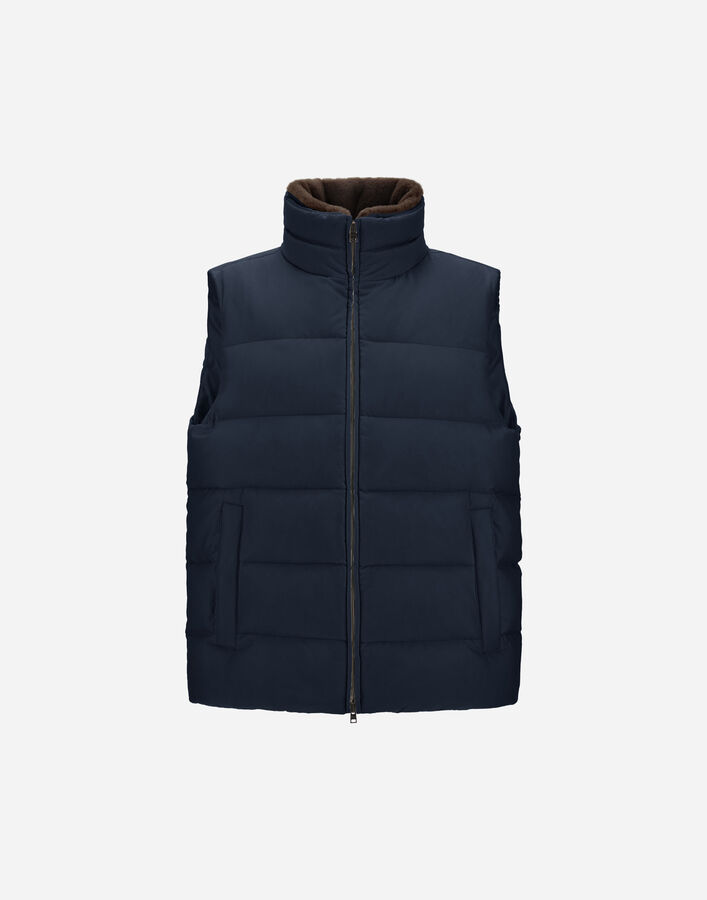 Herno ARENDELLE AND MONOGRAM GILET Navy Blue PI001267U12414Z9200