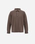 Herno RESORT POLO SHIRT IN SOFT WOOL JERSEY Dark Taupe JPL0009UR520682700