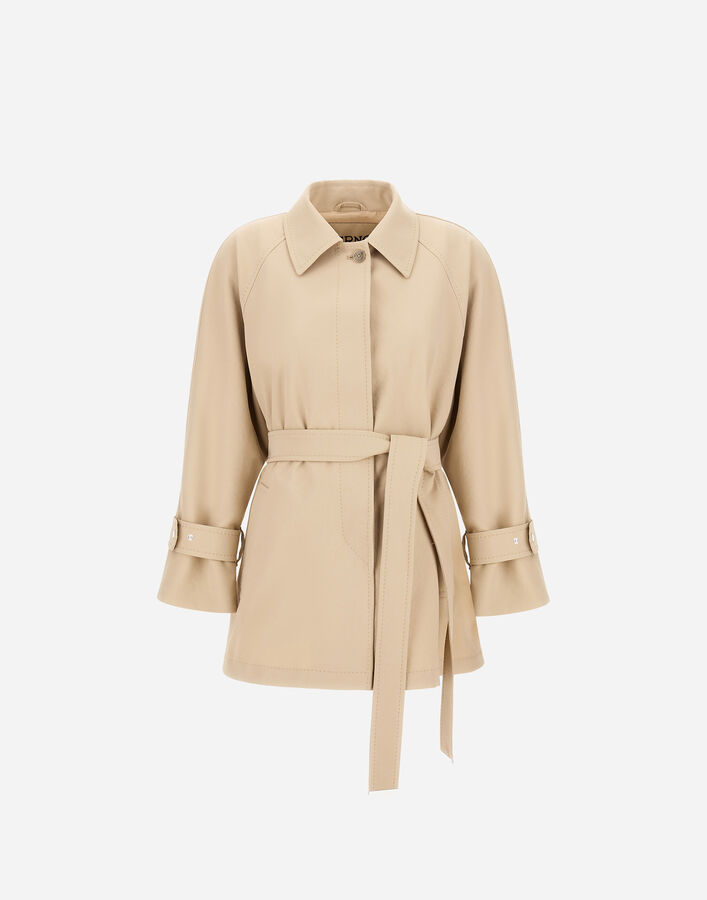 Herno RAINCOAT IN FRESH CRINKLE WOVEN Camel IM000205D128792113