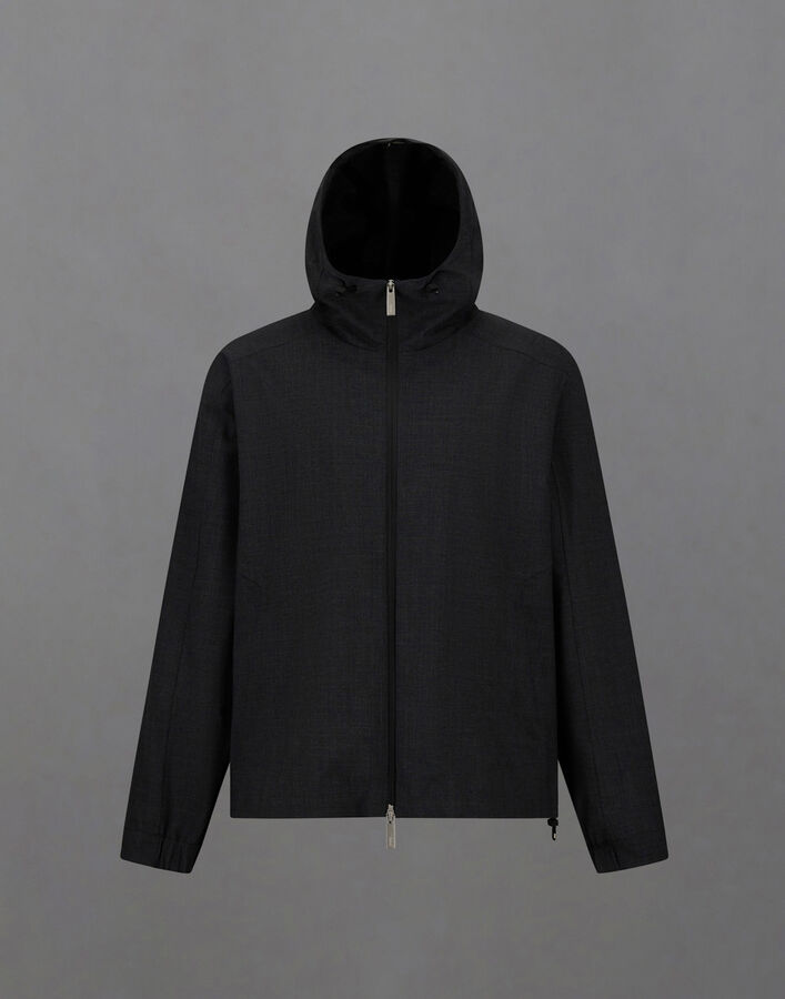 Herno LAMINAR JACKET IN WOOL TOUCH Iron GI00192UL128479487