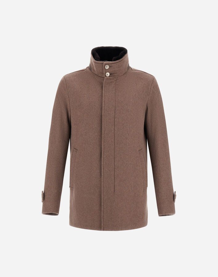 Herno CARCOAT IN PURE CASHMERE Dark Taupe GC000098U381262700