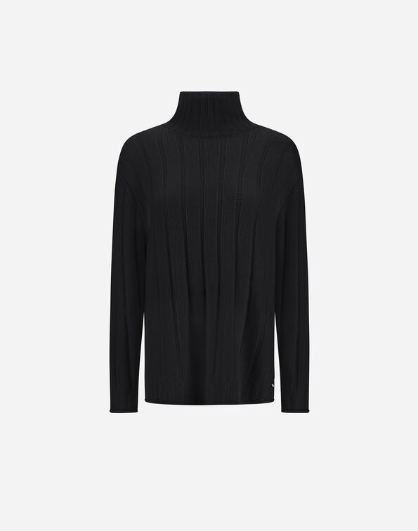 Herno SWEATER IN RIBBED PURE CASHMERE Black ML0003DNW710469300