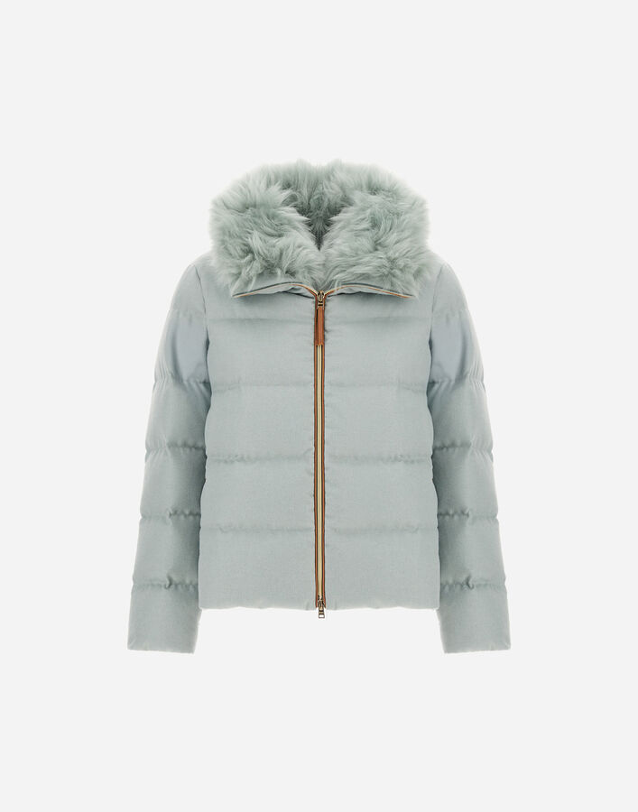 Herno CASHMERE SILK AND MONOGRAM JACKET Sage PI002151D380877206