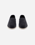 Herno SUEDE AND MONOGRAM LOAFERS Blu Navy SH000020USHOE249200