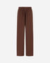 Herno RESORT TROUSERS IN PLEATED JERSEY Dark Chocolate PT00048DR521098810