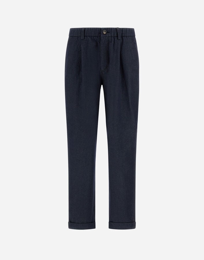 Herno TROUSERS IN ORGANIC DENIM Navy Blue PT000168U133219200