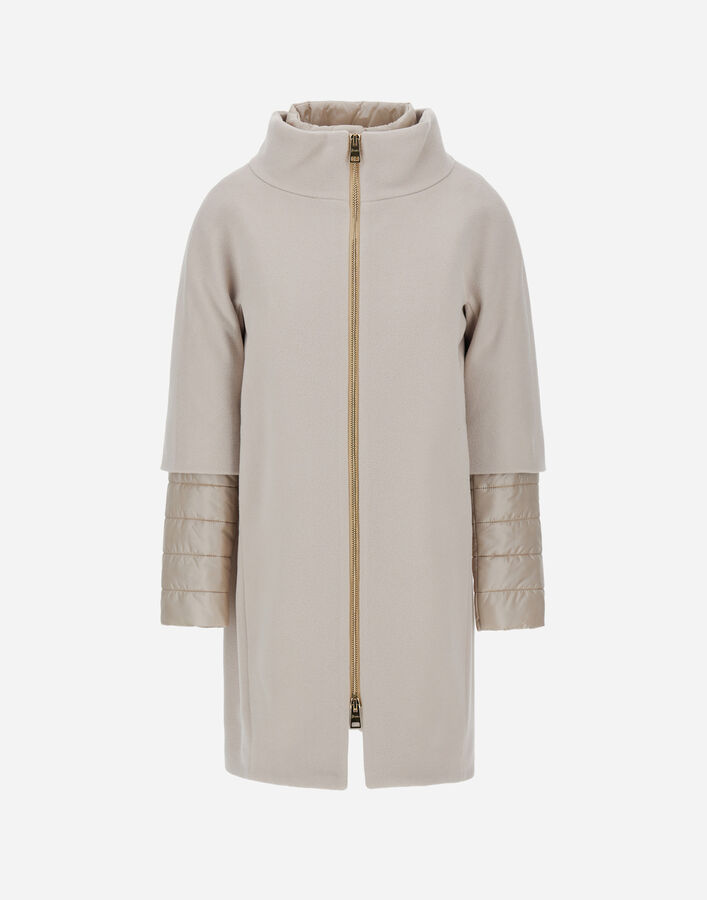 Herno COAT IN LUXURY WOOL AND NYLON ULTRALIGHT Light Beige CA000544D333131980
