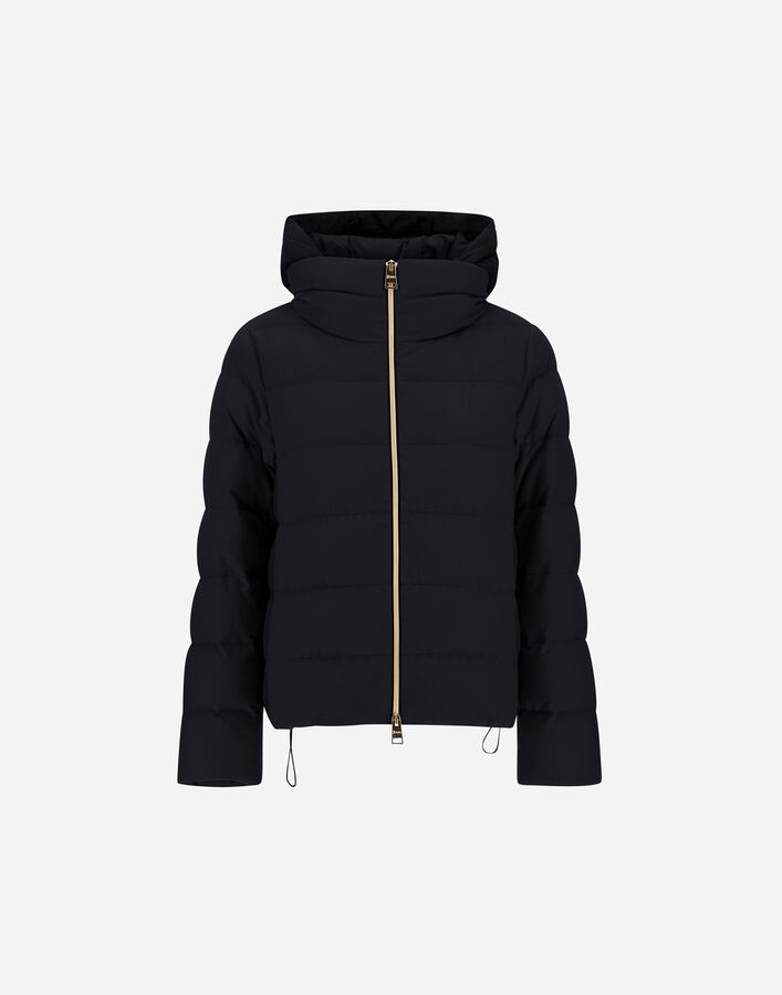 Herno CAPE IN CASHMERE, SILK AND SATIN Black PI002179D380879300