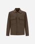 Herno RESORT SHACKET IN DOUBLE FACED PURE WOOL Dark Taupe GI00091UR334492700