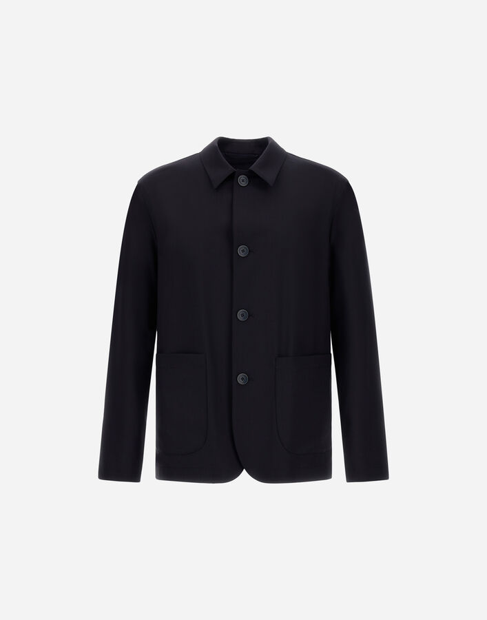 Herno JACKET IN LIGHT STRETCH WOOLY Navy Blue GI000626U128089200