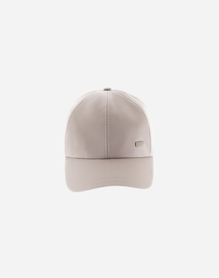 Herno BASEBALL CAP IN 3 LAYERS WOOL STORM Grey Pearl BER00049U334109403