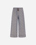 Herno RESORT COTTON RECTANGULAR PRINT TROUSERS Light Blue/Brown PT00052DR13262PM019080