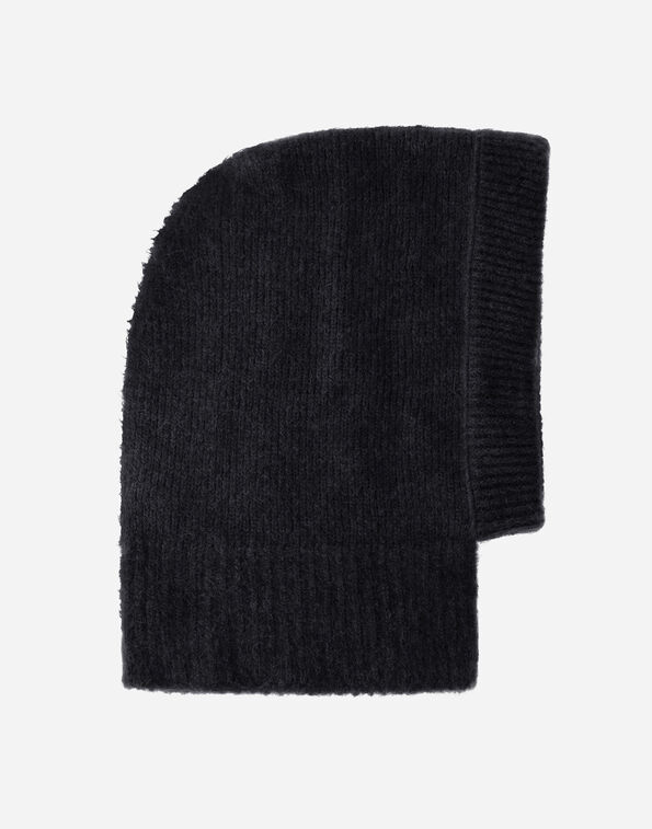 Herno BALACLAVA IN PLAIN ALPACA WOOL Black BER00041D702449300