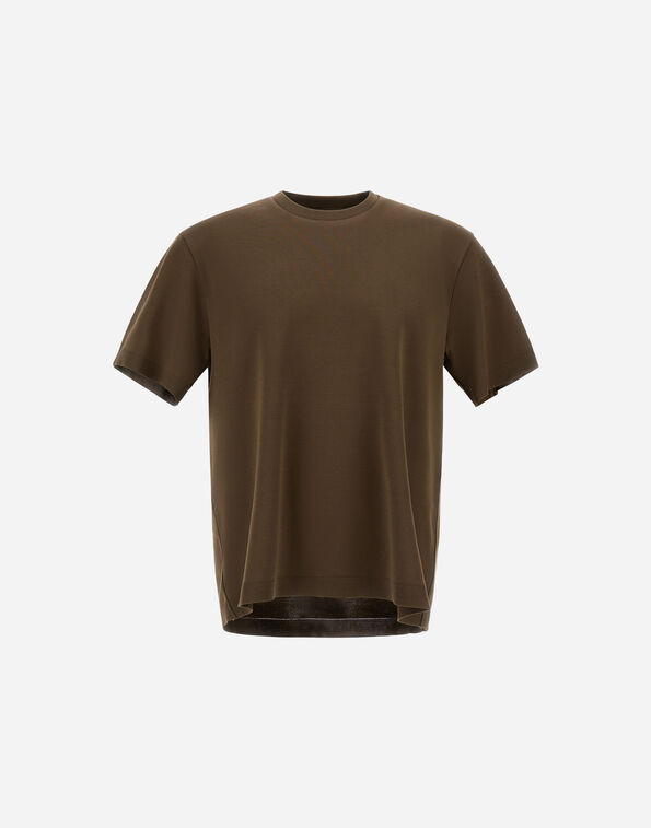 Herno JERSEY KNIT EFFECT T-SHIRT Military Green JG000206U520597745