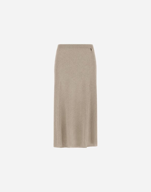 Herno SKIRT IN RIBBED SHINY VISCOSE Chantilly GN000107D760911985