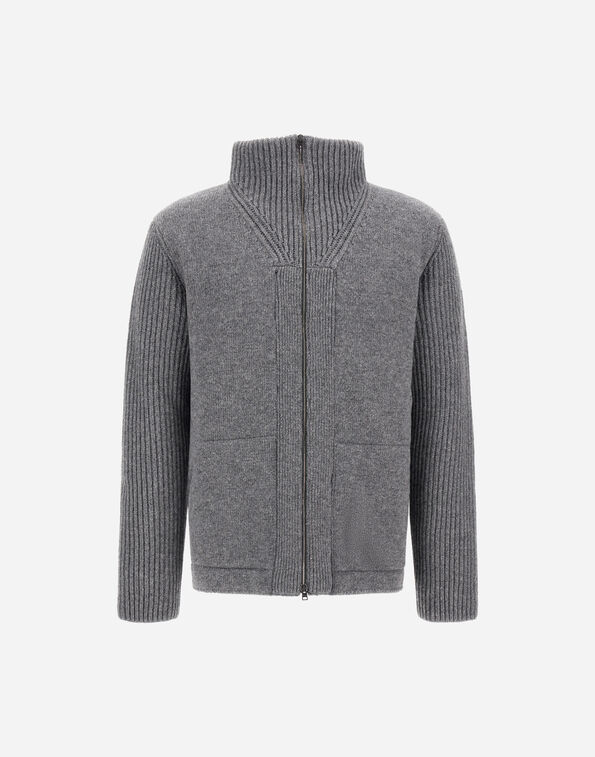 Herno CARDIGAN IN CARDED PURE WOOL G.5 Grey MC000201U700459460