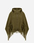 Herno ALPACA WOOL BOUCL AND NYLON ULTRALIGHT PONCHO Military GC000509D334807740