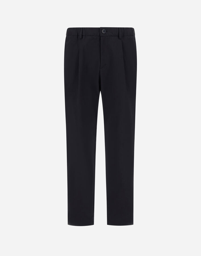 Herno COTTON FEEL TROUSERS WITH DRAWSTRING Navy Blue PT000091U125319200