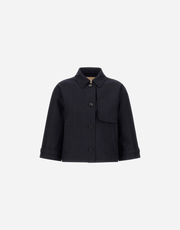 Herno CAPE IN 3 LAYERS DENIM EFFECT Dark Blue GI000387D127829290