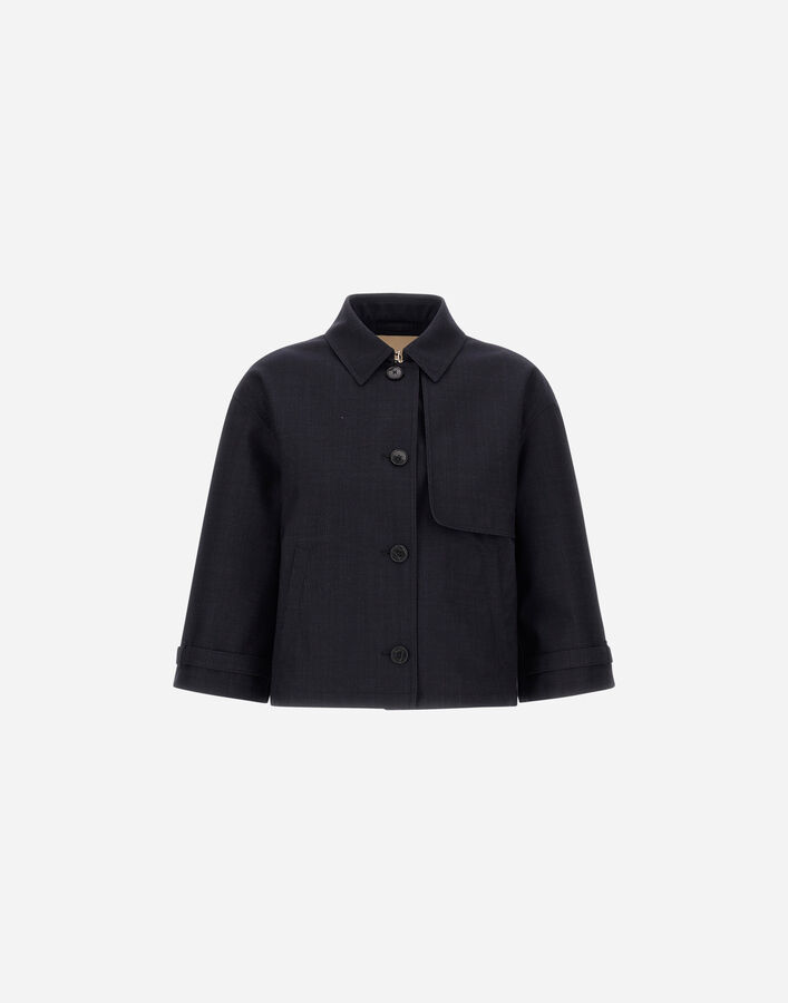 Herno CAPE IN 3 LAYERS DENIM EFFECT Dark Blue GI000387D127829290