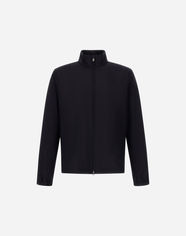 Herno JACKET WITH ZIP IN LIGHT STRETCH WOOLY Navy Blue GI000660U12808Z9200