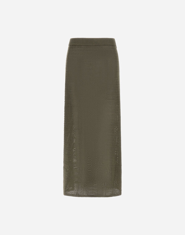 Herno SKIRT IN OPENWORK COTTON SILK Military GN000114D721377740