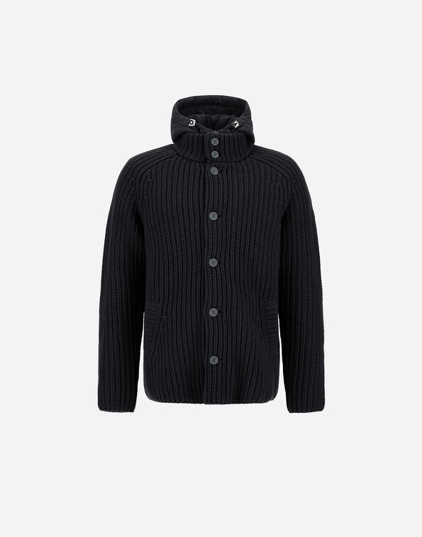 Herno CARDIGAN IN COB STITCH WOOL Black MC000150U700169300
