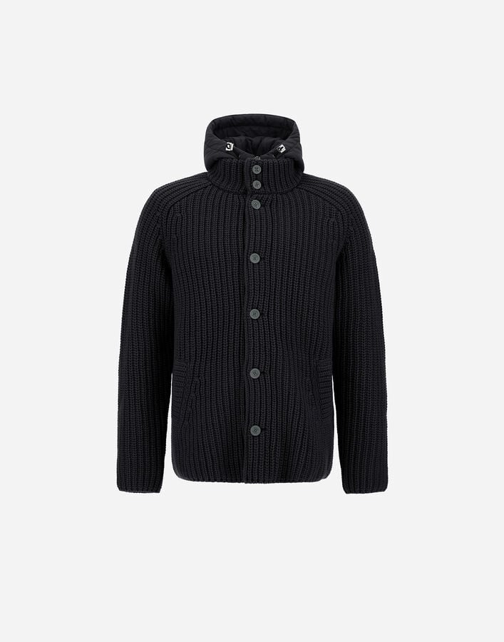Herno CARDIGAN IN COB STITCH WOOL Black MC000150U700169300