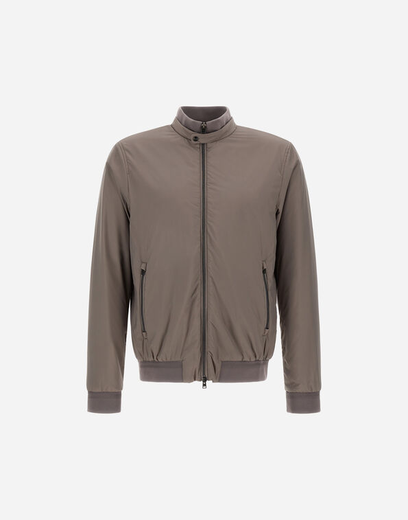 Herno ECOAGE HIGH-COLLAR BOMBER JACKET Dove Grey GI000414U12456Z2600