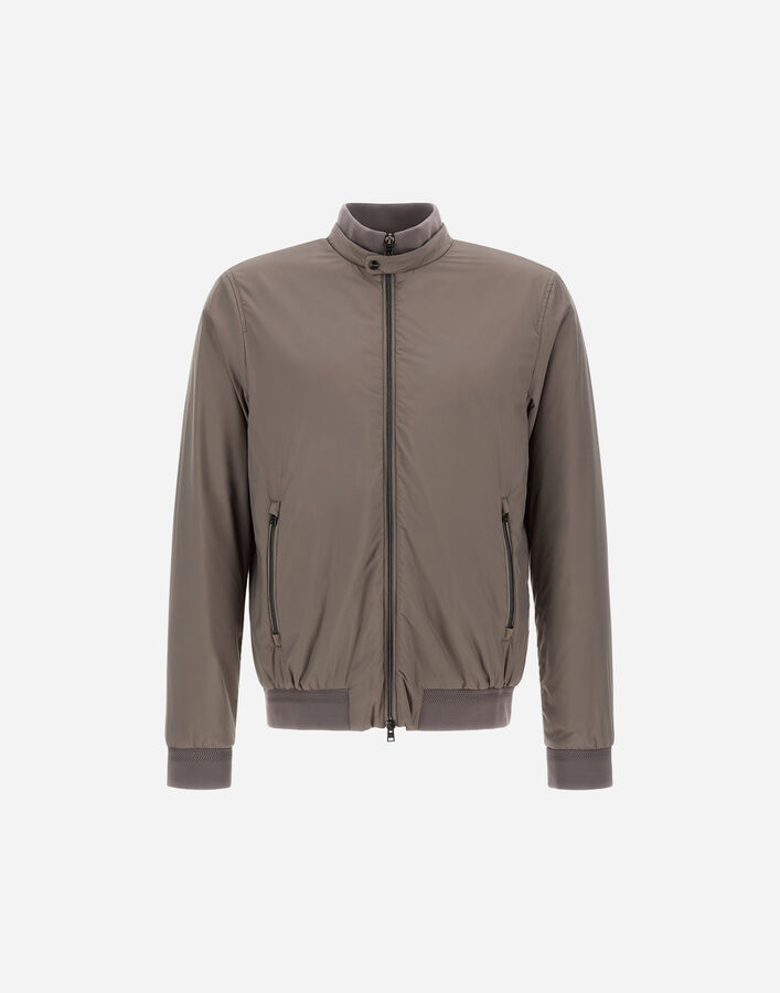 Herno ECOAGE HIGH-COLLAR BOMBER JACKET Dove Grey GI000414U12456Z2600