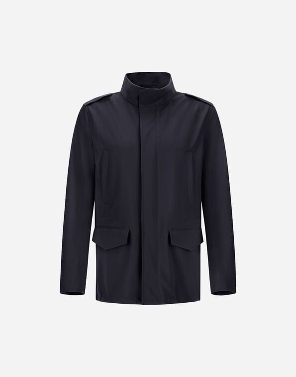 Herno FIELD JACKET IN LIGHT WOOLEN EFFECT Navy Blue FI000146U127859200