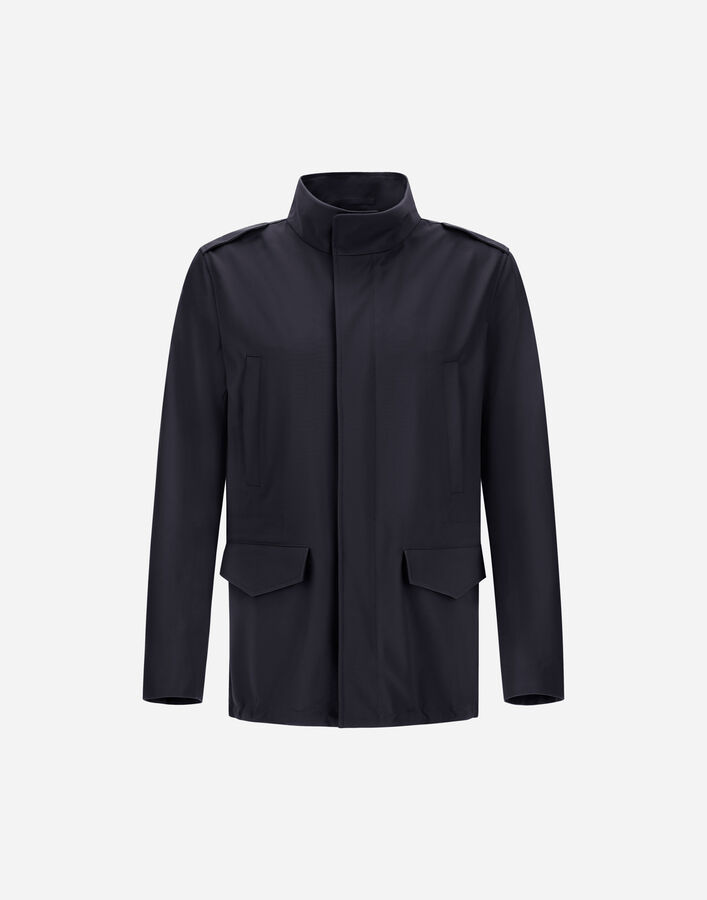 Herno FIELD JACKET IN LIGHT WOOLEN EFFECT Navy Blue FI000146U127859200