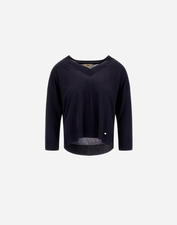 Herno SWEATER IN GLAM KNIT EFFECT Navy Blue JV000015D520569200