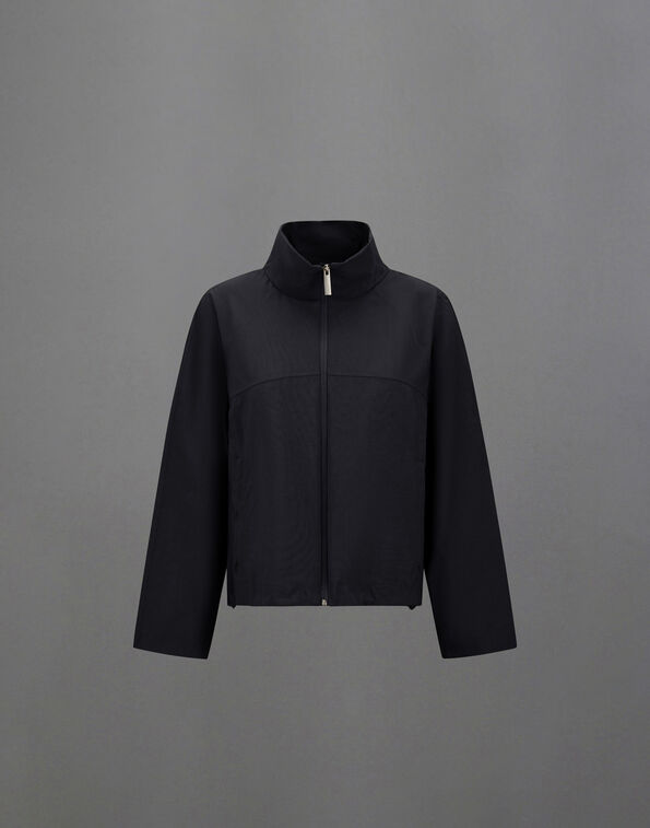 Herno LAMINAR JACKET WITH HIGH COLLAR IN WOOL TOUCH Black GI00146DL128479300