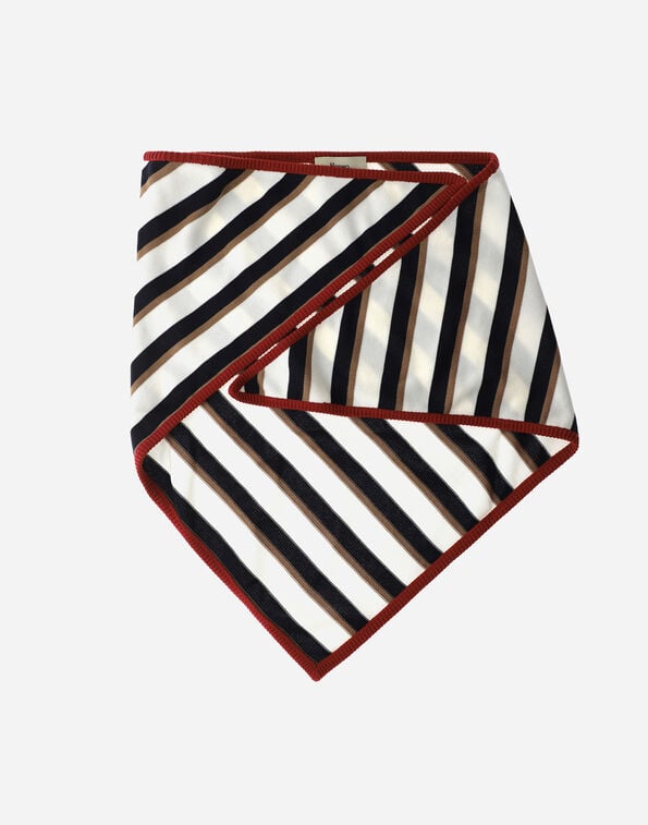 Herno SCARF IN TWO-TONE STRIPE COTTON White/Blue SCP00033D721181092