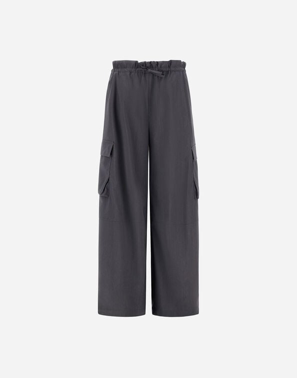 Herno CARGO TROUSERS IN TECH-MERINO Iron PT000224D334849487