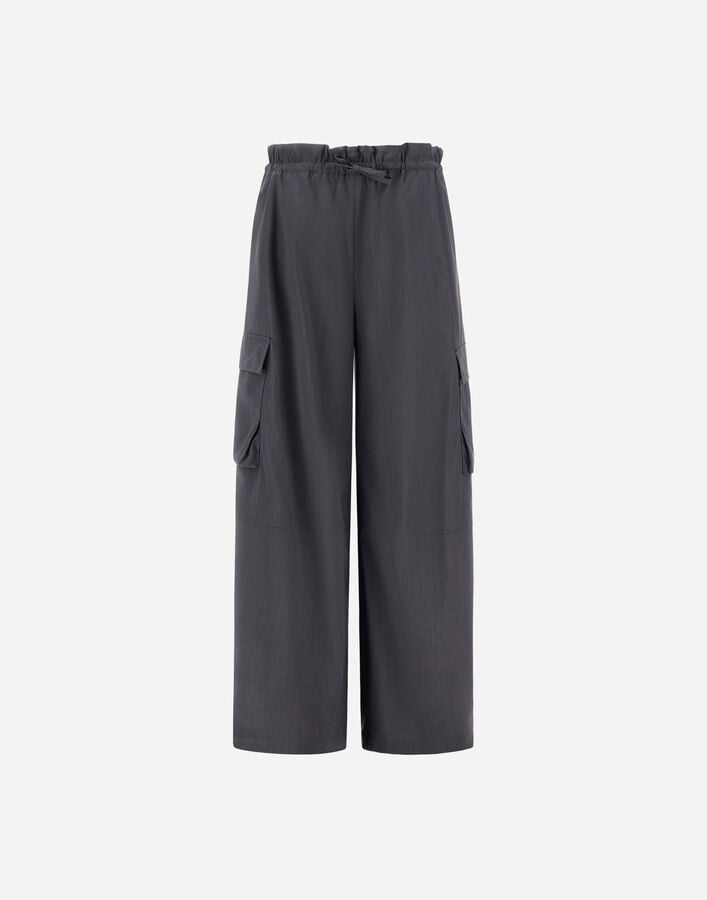 Herno CARGO TROUSERS IN TECH-MERINO Iron PT000224D334849487