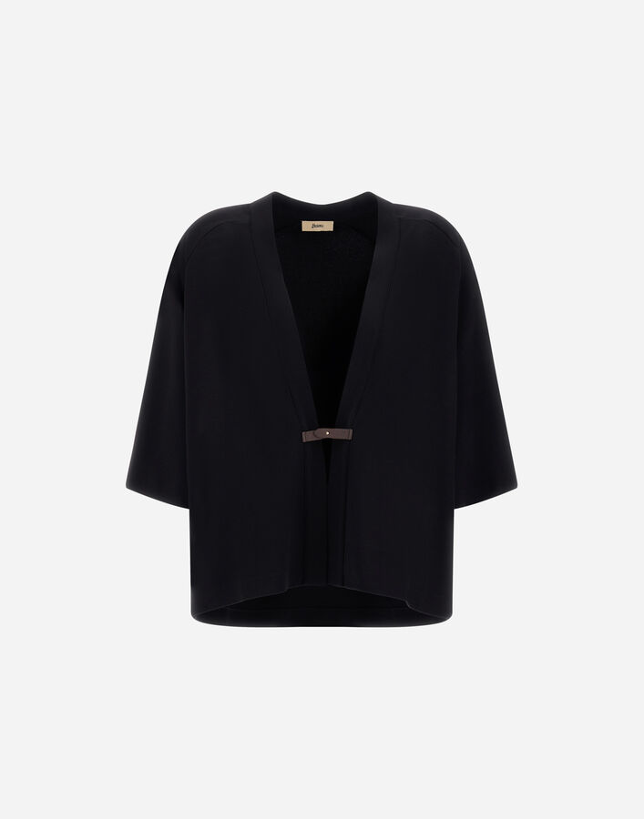 Herno ROME STITCH JERSEY CARDIGAN Black JC000077D560259300