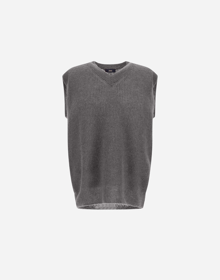 Herno VEST IN COB STITCH ALPACA WOOL Grey MV000008U703129460