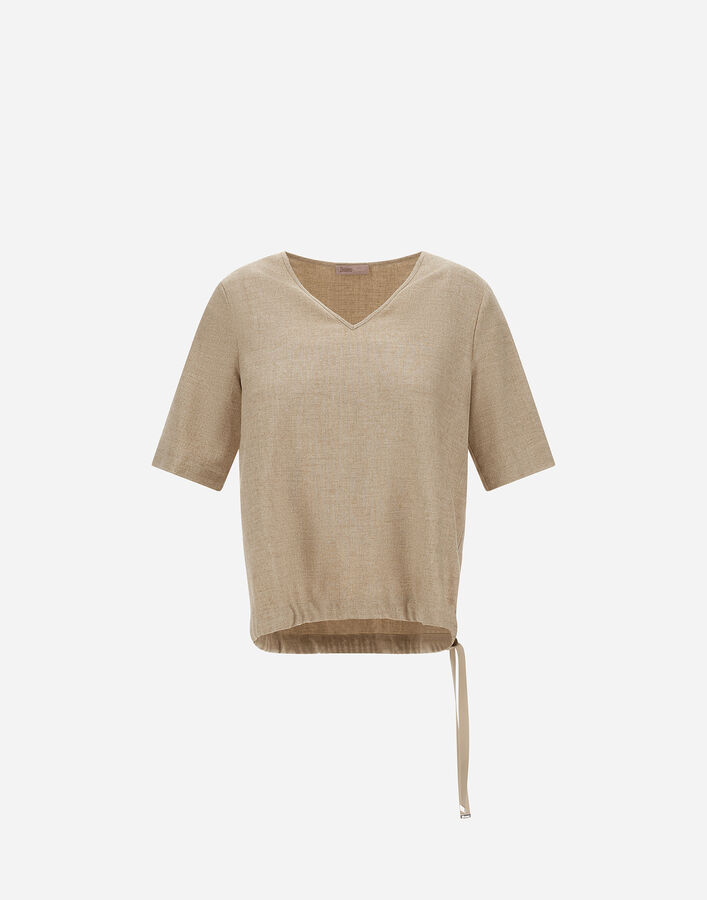 Herno RESORT MELANGE FLANNEL T-SHIRT Chantilly BL00015DR126521982