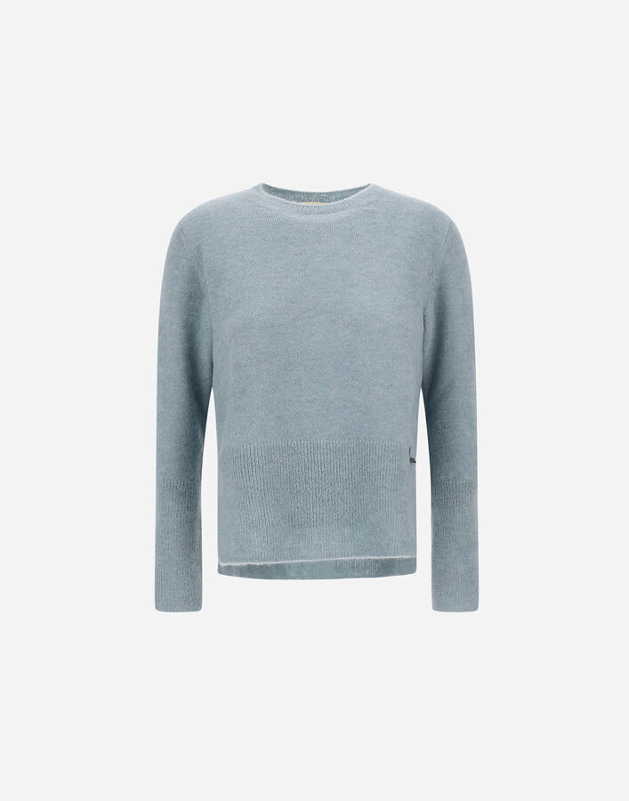 Herno ALPACA WOOL G.7 JUMPER Light Blue/Grey MG000187D703029095
