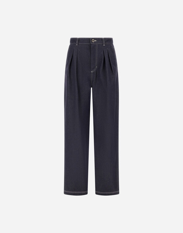 Herno TROUSERS IN ORGANIC DENIM Navy Blue PT000214D133219200