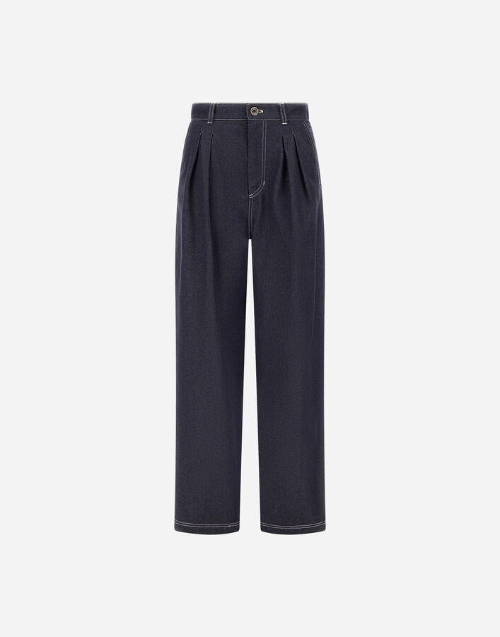 Herno TROUSERS IN ORGANIC DENIM Navy Blue PT000214D133219200