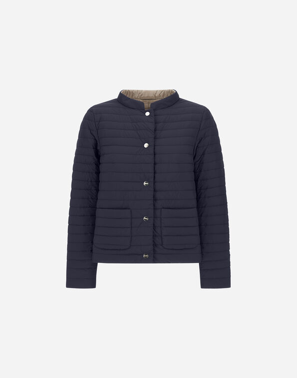 Herno REVERSIBLE JACKET IN ECOAGE AND NYLON ULTRALIGHT Blue/Chantilly PI001892D12456ZM019219