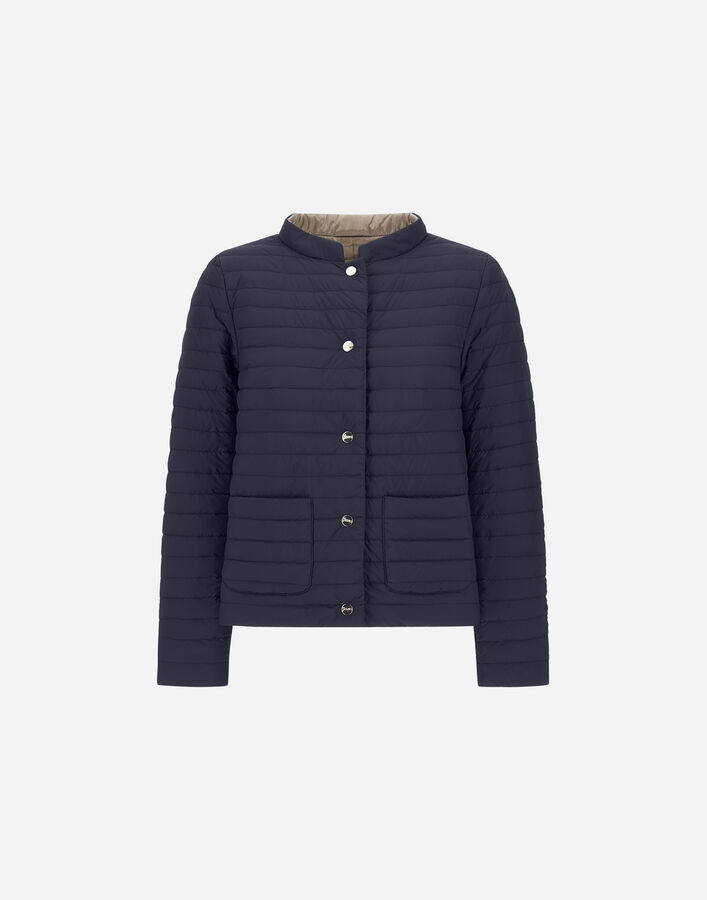 Herno REVERSIBLE JACKET IN ECOAGE AND NYLON ULTRALIGHT Blue/Chantilly PI001892D12456ZM019219