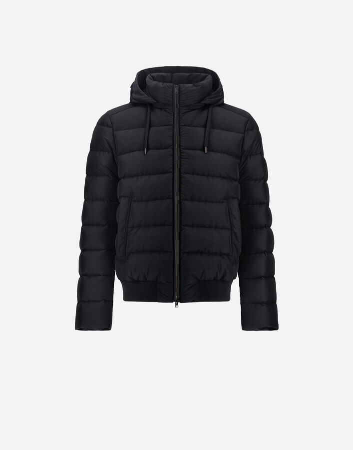 Herno JACKET IN CHANGING NYLON AND SUEDE EFFECT Navy Blue PI0025UNW128609200