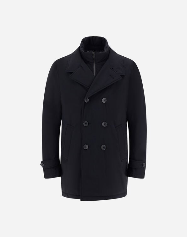 Herno PEA COAT IN WASHINGTON Navy Blue PI001180U12346SZ9200