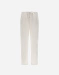 Herno RESORT TROUSERS IN NEW LINEN White PT00040DR17105Z1000