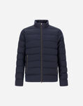 Herno BOMBER JACKET IN POLISHED SMOOTH WOOL Navy Blue PI001262U127369200