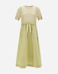 Herno DRESS IN GLAM KNIT EFFECT AND TECHNO TAFFETA Light Yellow AB000032D520563208